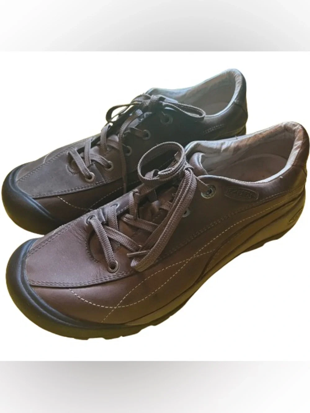 KEEN Toyah Shoes Women's 10 Brown Leather Hiking VGUC